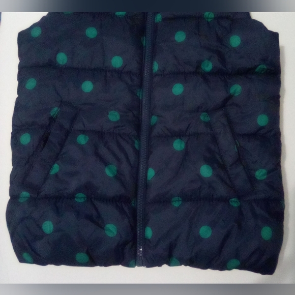 Old Navy Kid's Dolka Pot Puffer Vest Jacket Blue & Green Size M(8) - Picture 5 of 8